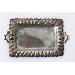 Vintage Mexican Sterling 925 Small Trinket Ring Dish Tray Scalloped 15g Mini